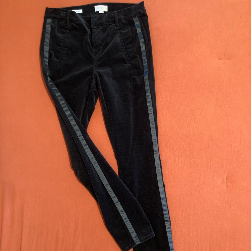 LOFT Outlet velvet tuxedo pants